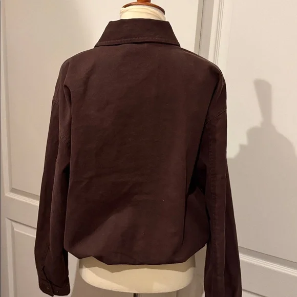 ARITZIA Tna Caddie Blouson Jacket in Rich Brown - Picture 5 of 10